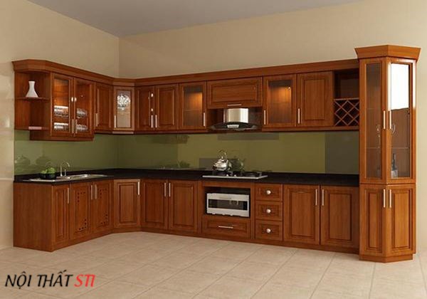       Tủ bếp gỗ Xoan Đào - STI1