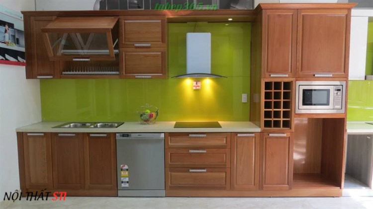       Tủ bếp gỗ Xoan Đào - STI8